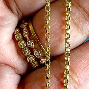 14k Yellow Gold Rolo Link Chain